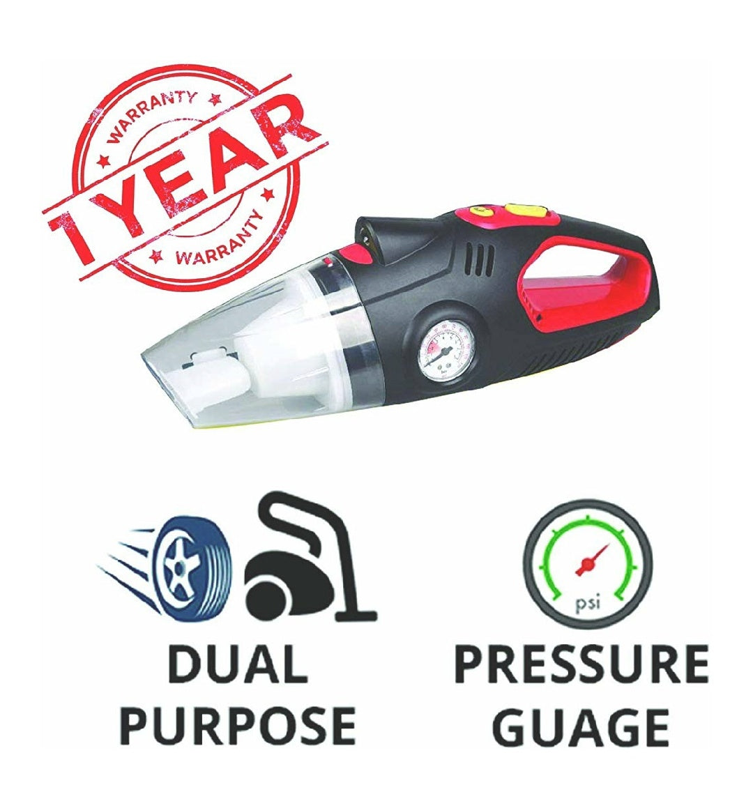 Blackcat 2-in-1 Vacuum Cleaner with Tyre inflator | Heavy Duty | Dry and Wet Waste