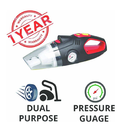 Blackcat 2-in-1 Vacuum Cleaner with Tyre inflator | Heavy Duty | Dry and Wet Waste