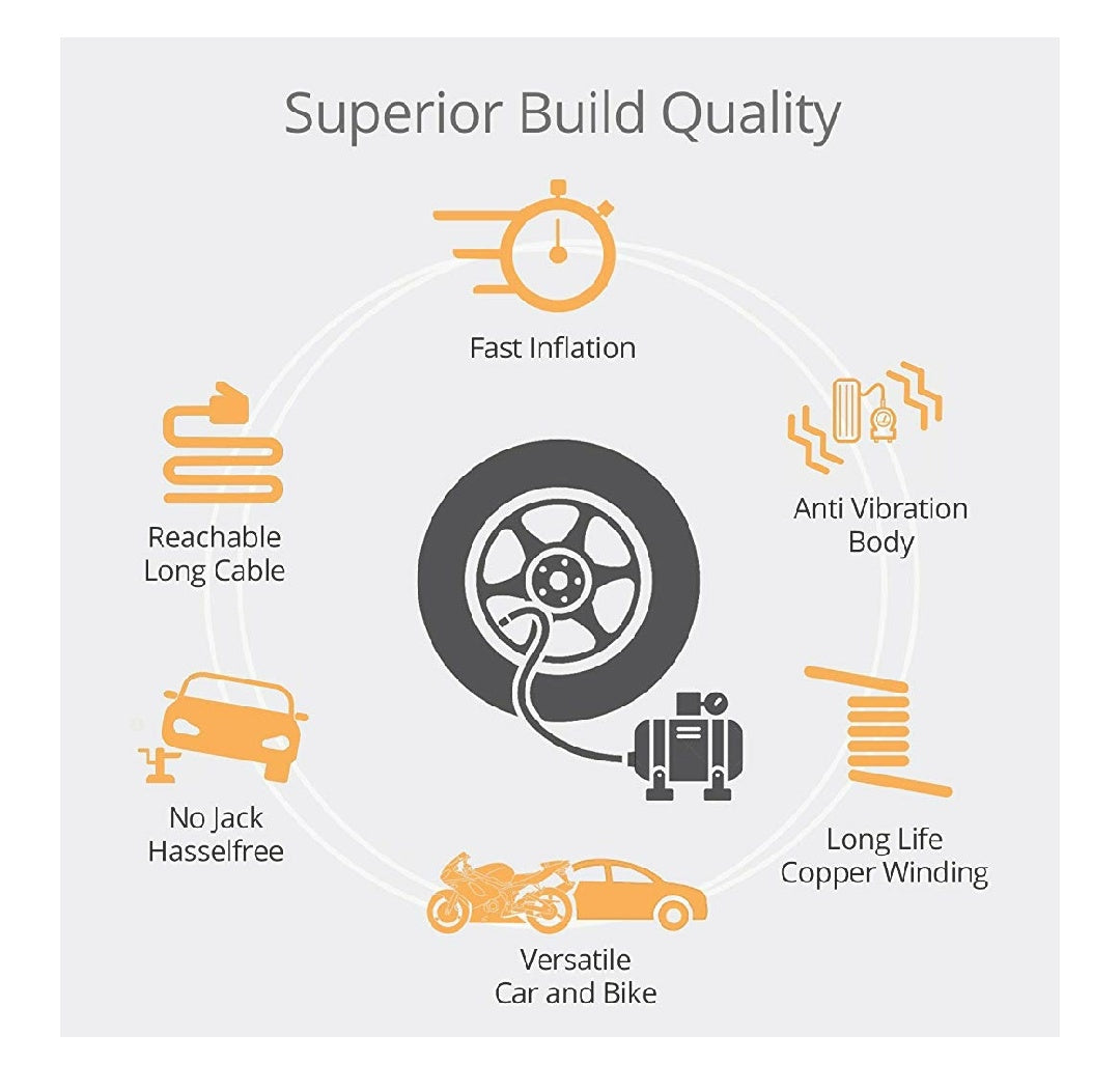 Blackcat 2-in-1 Vacuum Cleaner with Tyre inflator | Heavy Duty | Dry and Wet Waste