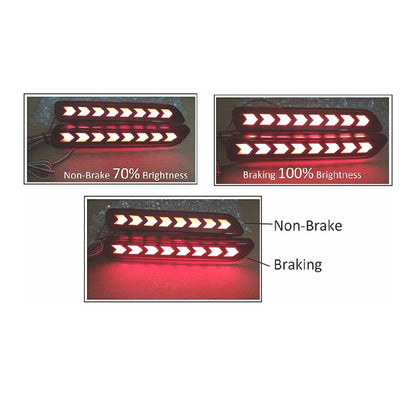  Reflector LED Brake Light for Bumper with Wiring for Maruti Suzuki Baleno New- Set of 2 Pcs