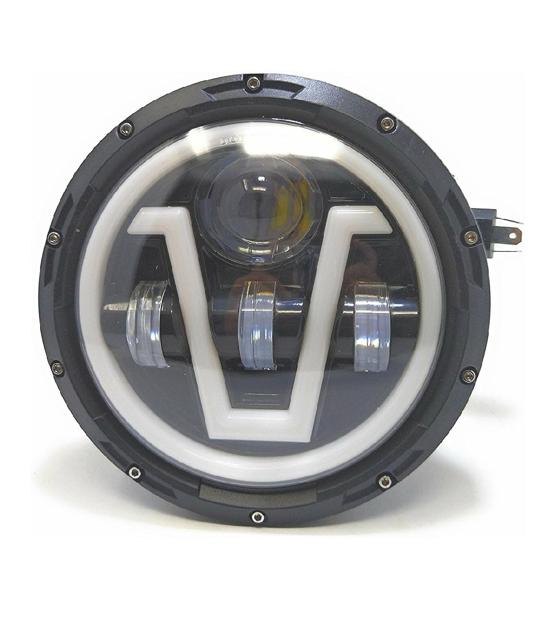 7 Inch Headlight Dual Color DRL for Royal Enfield Bike (V DRL)
