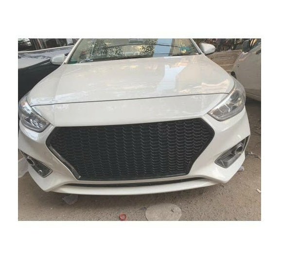 Front Grill Compatible For New Hyundai Verna (Audi Style Grill)