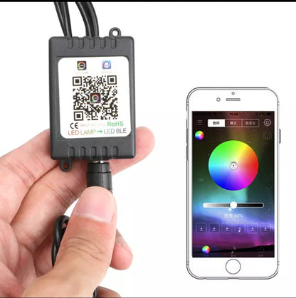 Car Atmosphere Lights EL Neon Wire Strip Light RGB Multiple Modes App Sound Control Auto Interior Decorative Ambient Neon Lamp