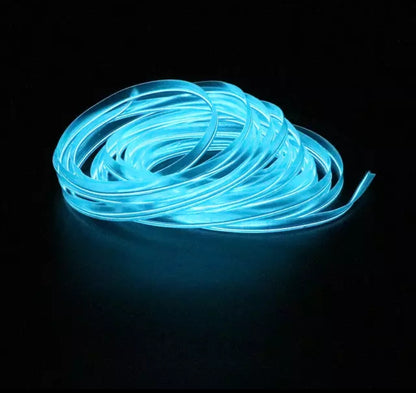 Car Atmosphere Lights EL Neon Wire Strip Light RGB Multiple Modes App Sound Control Auto Interior Decorative Ambient Neon Lamp