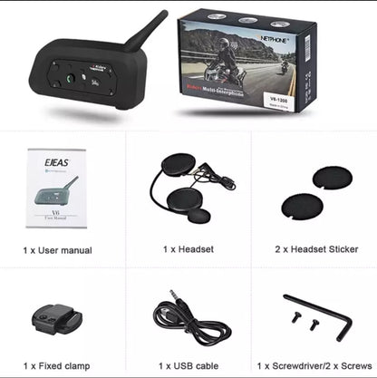 Vnetphone v6 1200m Motorcycle Helmet intercom