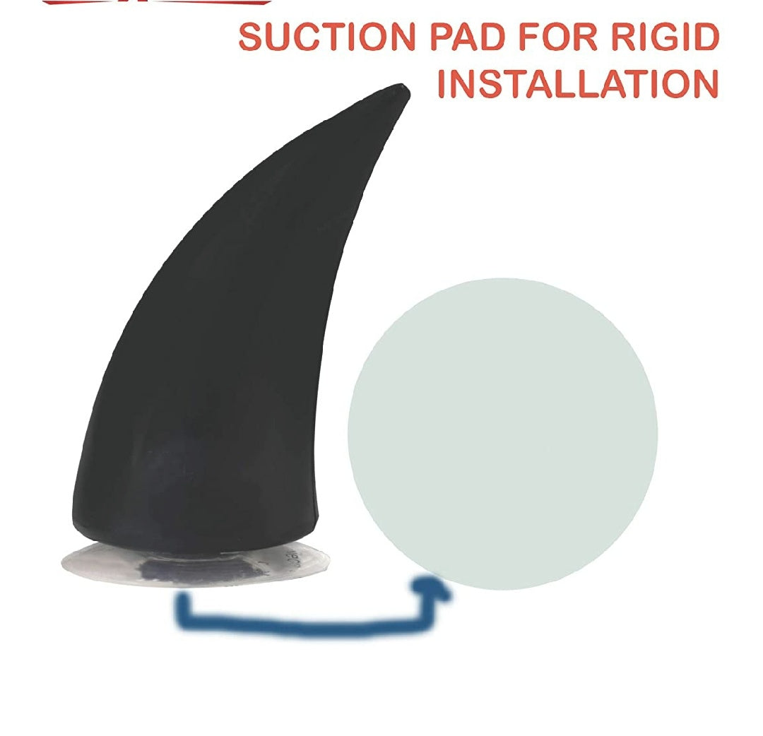 Helmet Devil Horn Suction Pad Rubber Headwear Decor Accessories for Riding (Random Color, Pack of 2)