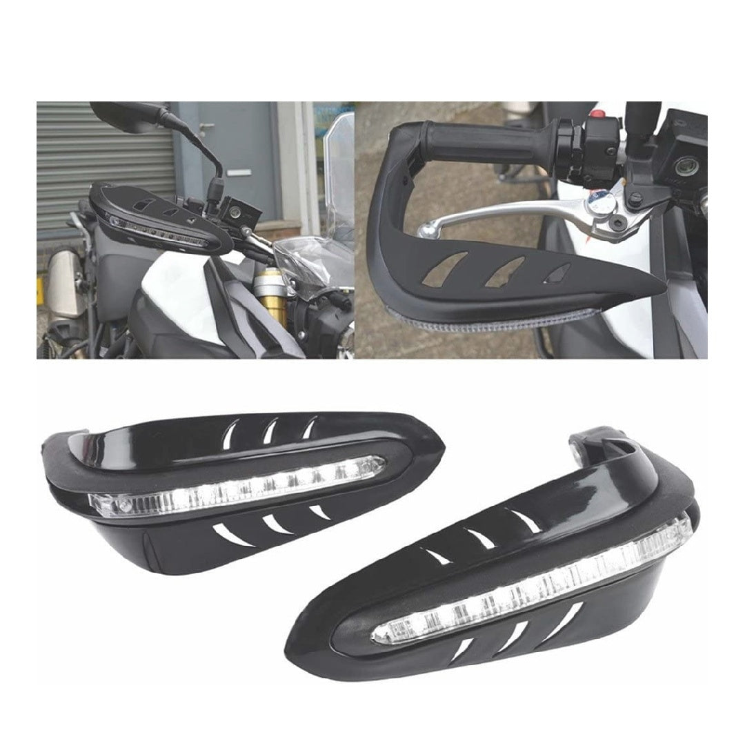 ABS Motorcycle Handguards with LED Light for 7-8-inch Grips, 3000x140x110mm