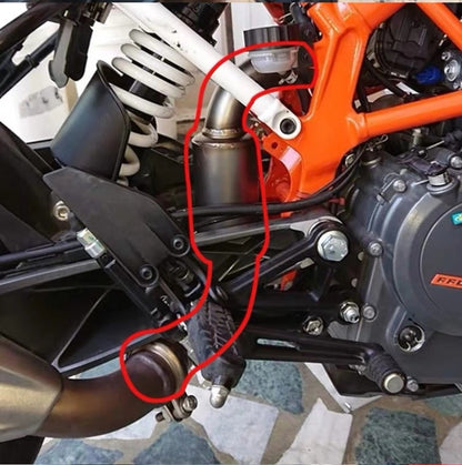 KTM DUKE 390 250 125 Duke RC 390 RC390 2019 2020 Motorcycle Moto Exhaust Muffler Titanium Mid Middle Pipe Slip-on