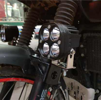Bike Fog Light Clamp Holder Mounting Bracket Black Set of 2 Compatible for Himalayan