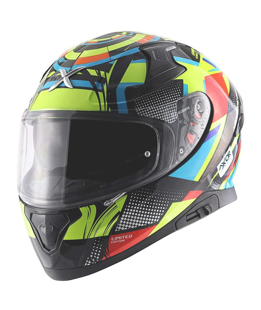 axor Apex Vivid Black Neon Yellow Helmet