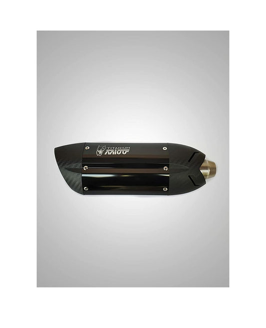 Mivv Motorcycle Universal Racing Exhaust For Yamaha R15v3 v2 v1 MT-15 Bajaj KTM Kawasaki Z900 Z800 Ninja (Black)