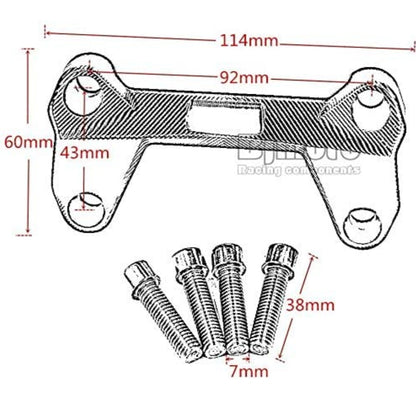 CNC Motorcycle Aluminum Orange Handlebar Risers Top Cover Clamp Fit For DUKE 125/200/250/390 all year