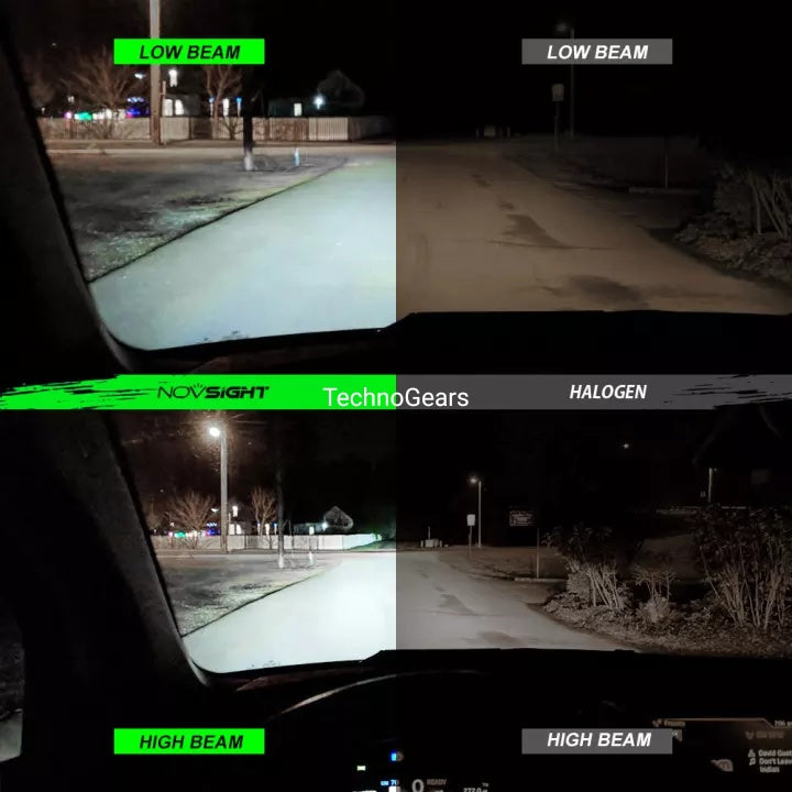 Novsight】2PCS Car Headlight A500-N35 H4 50W 10000LM 6000K White LED Car Auto Headlamp Light Bulbs