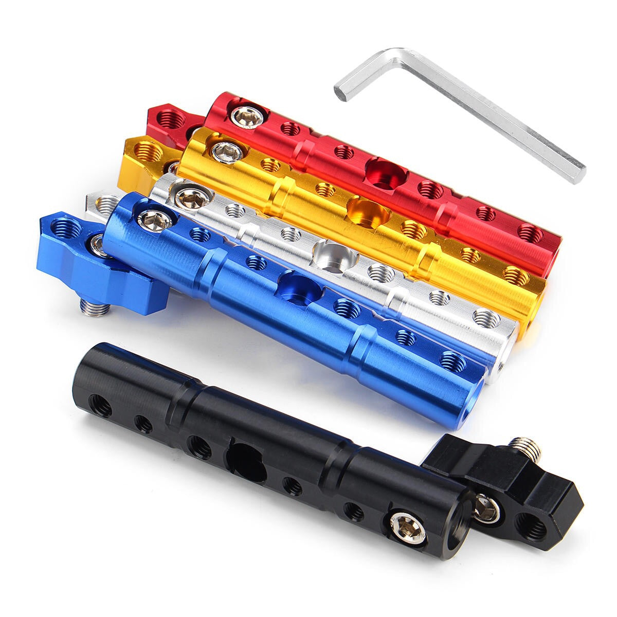 CNC Phone GPS Holder Rearview Mirror Extender Bracket Bar 8/10mm | Fog Light Extended For Motorcycle