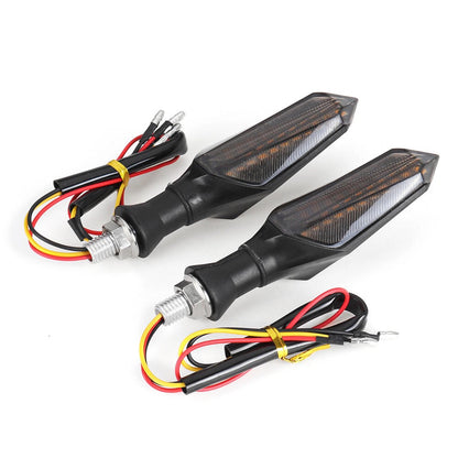 Running LED Motorcycle Turn Signal Indicators With Amber Flowing Light Blue Back Lights