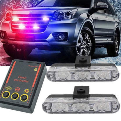 Police Stroboscope automobile 12V 6W LED Car Flasher Light Day Lights for Car Waterproof Strobe Controller