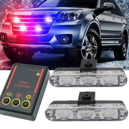 2 Lampe Stroboscope LED Voiture Blanc Flash 12V Urgence Tuning