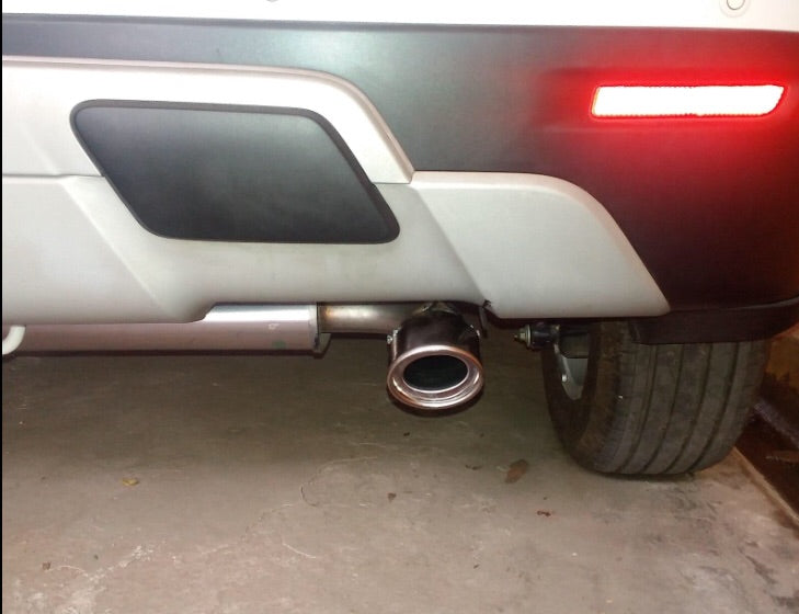 car exhaust tube in tube silencer muffler tip for universal cars. Easy to install. Perfect fit
