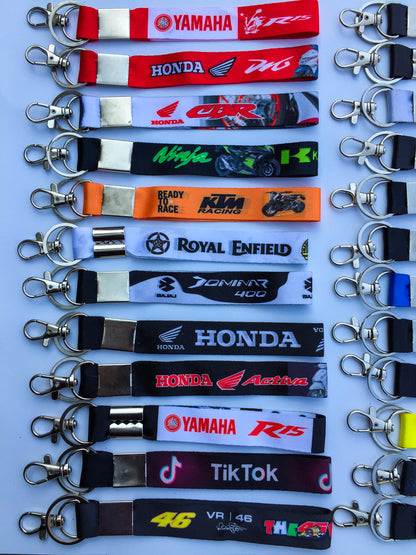 Premium Quality Fabric Motorcycle Hook Key Chain