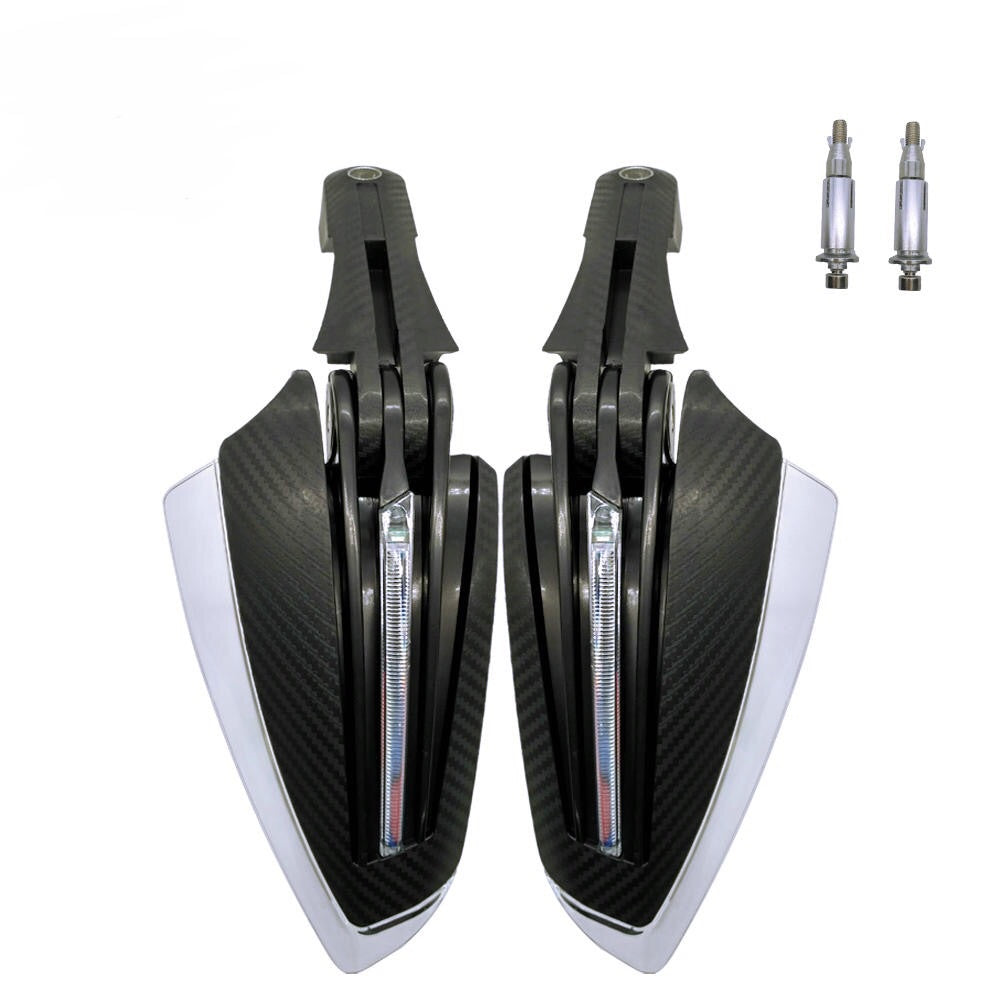 12V 7/8inch Motorcycle Led Drl Light Handguard Hand Guard Brush Bar Dirt Bike - Black
