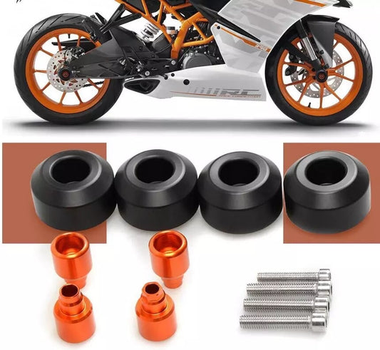 KTM RC 125 200 250 390 DUKE Motocycle Accessories Front & Rear Fork Wheel Protector Crash Sliders Cap Pad