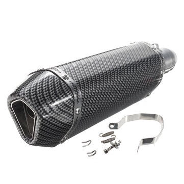 38-51mm Universal Stainless Steel Motorcycle Carbon Fiber Exhaust Muffler Pipe - Big