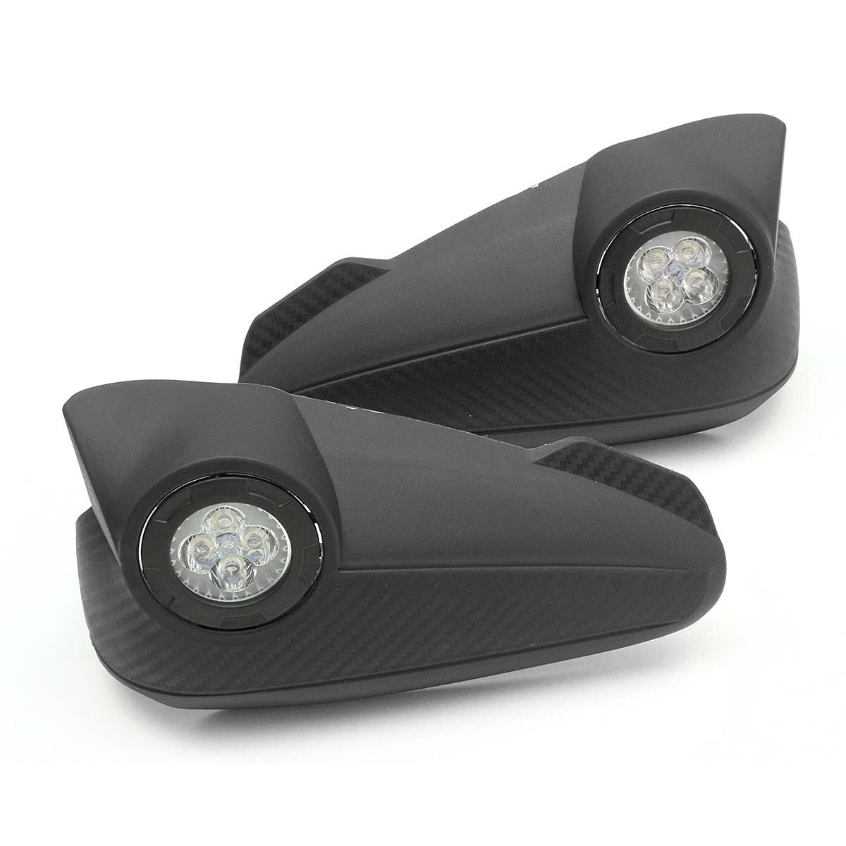 12V 7/8inch Motorcycle Led Drl Light Handguard Hand Guard Brush Bar Dirt Bike - Black