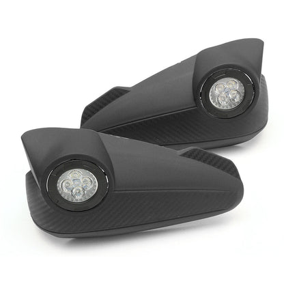 12V 7/8inch Motorcycle Led Drl Light Handguard Hand Guard Brush Bar Dirt Bike - Black