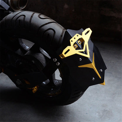 Universal Metal Motorcycle Mudguard Fender Cover Rear Wheel Splash Guard - Blue