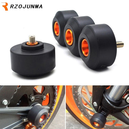 KTM RC 125 200 250 390 DUKE Motocycle Accessories Front & Rear Fork Wheel Protector Crash Sliders Cap Pad