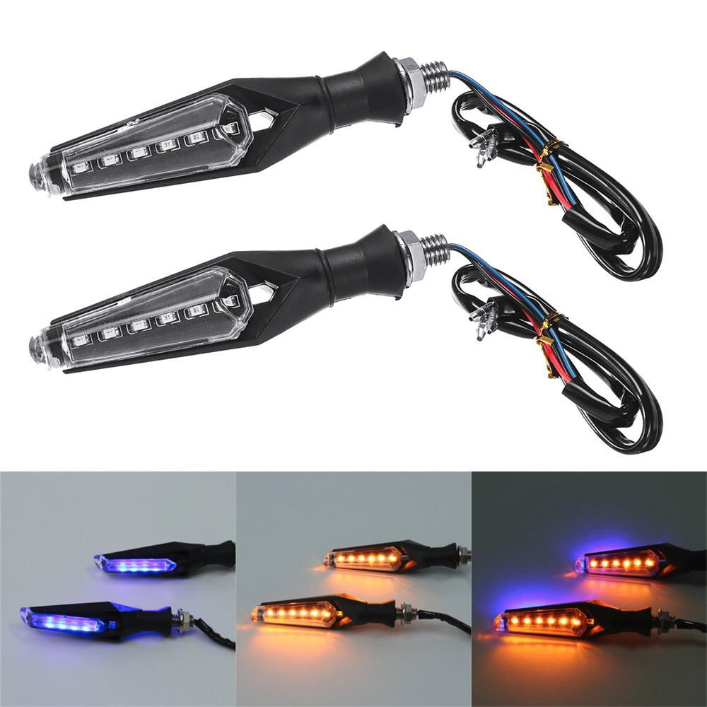 12V 4Pcs Motorcycle LED Side Light Turn Signal Lights Directional Lamp Indicators