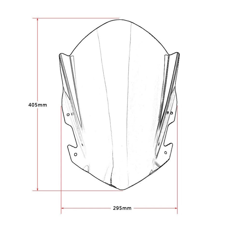 RC125 RC200 RC390 Motorcycle Double Bubble Windscreen Windshield Shield Screen For KTM RC 125 200 390 2014 2015 2016 2017 2018
