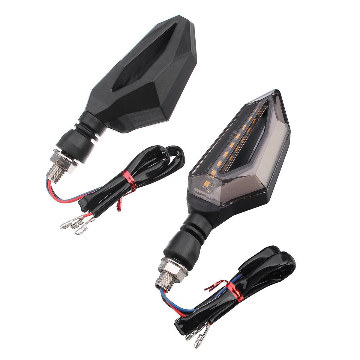 monster eye type 2 Pair 12V Universal Motorcycle LED Tail lights Brake Lights Turn Signal Indicator Lights - Yellow