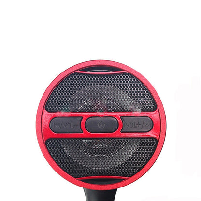 Music Audio Player Bluetooth Speakers For Motorcycle Waterproof With FM Radio Tuner - Black + Red