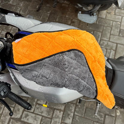 Microfiber Double Layered Cloth 40x40 Cms, Extra Thick Microfiber Cleaning Cloths Perfect for Bike & Car