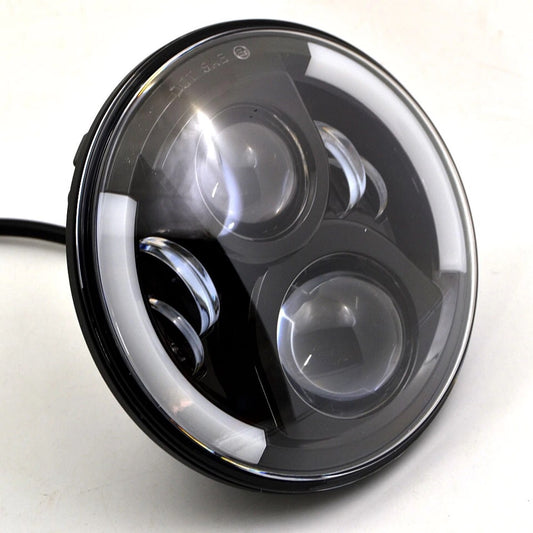 Universal 7" Led Motorcycle Headlight H4 H13 Phare Farol Moto Headlamp Head Light For Harley Softail Cafe Racer Chopper