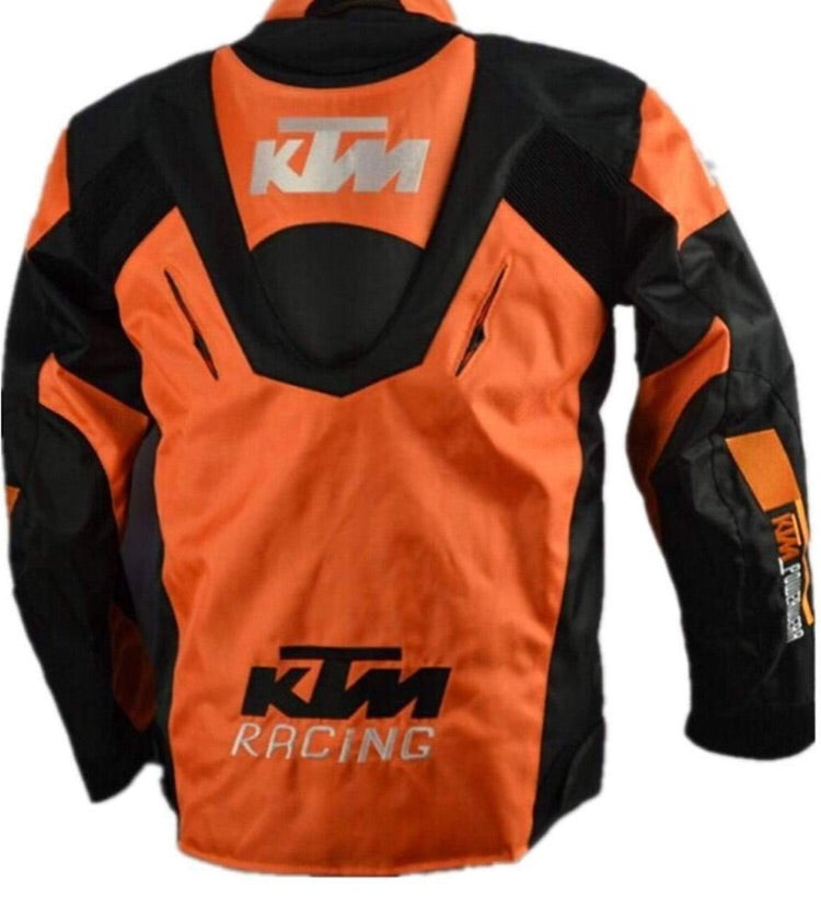 KTM Racing Riding Jacket, Orange with Black (X-Large)