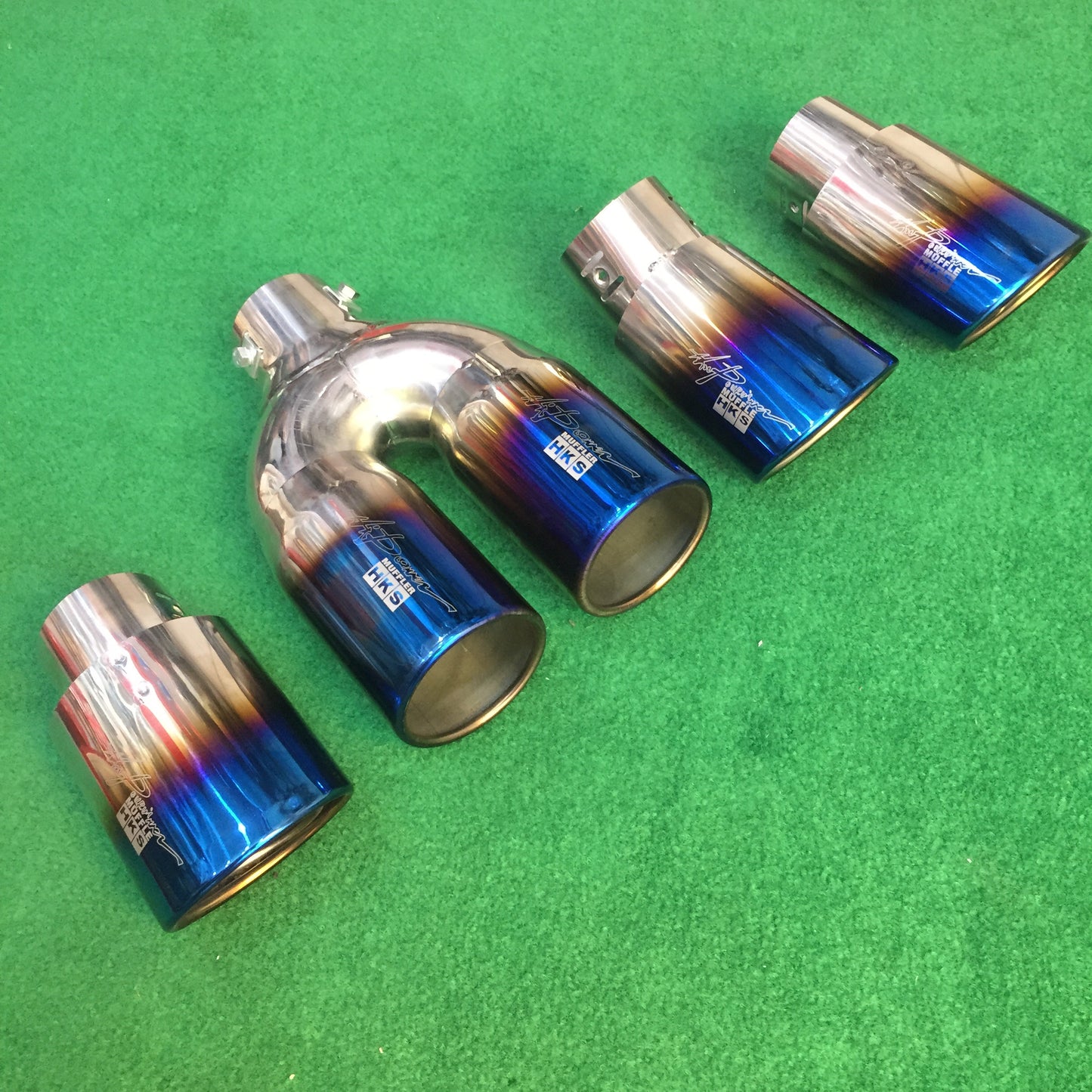 Universal Fits Car Straight Burnt  Exhaust Tail HKS Muffler