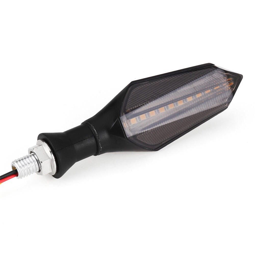 Running LED Motorcycle Turn Signal Indicators With Amber Flowing Light Blue Back Lights