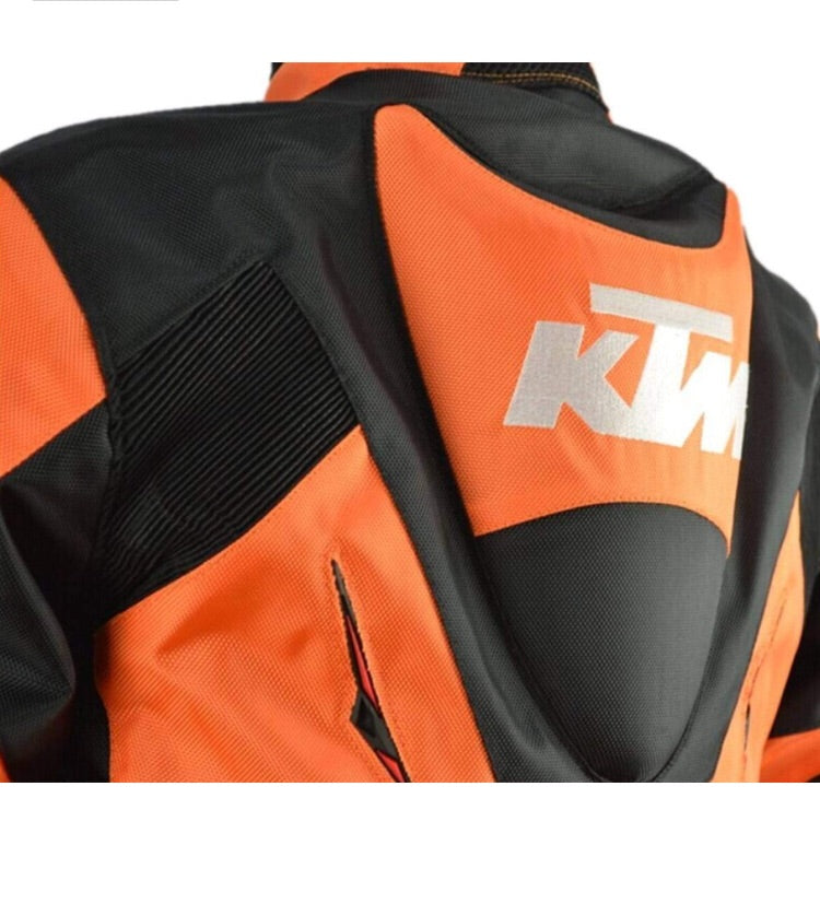 KTM Racing Riding Jacket, Orange with Black (X-Large)