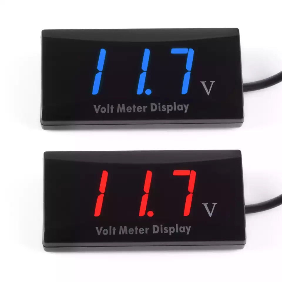 12V LED Digital Display Voltmeter Car Motorcycle Voltage Volt Gauge Panel Meter