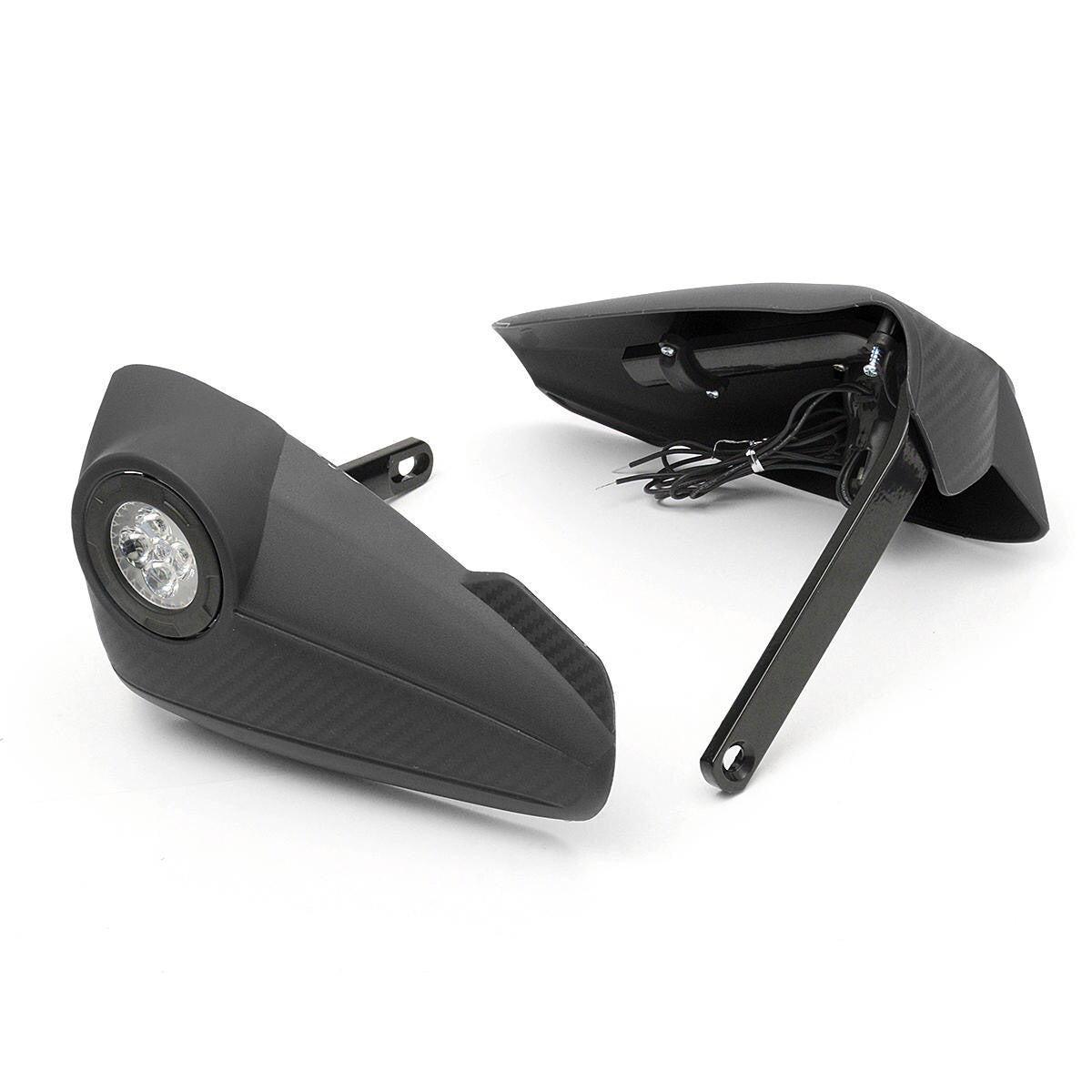 12V 7/8inch Motorcycle Led Drl Light Handguard Hand Guard Brush Bar Dirt Bike - Black