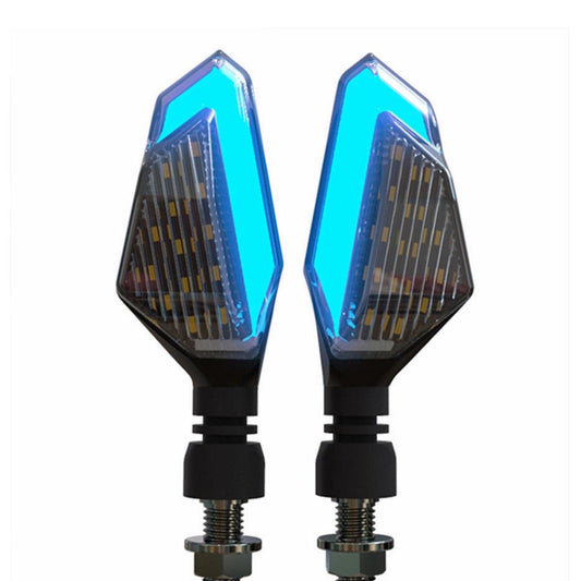 12V Motorcycle LED Turn Signal Lights Daytime Light Brightness DRL - Blue