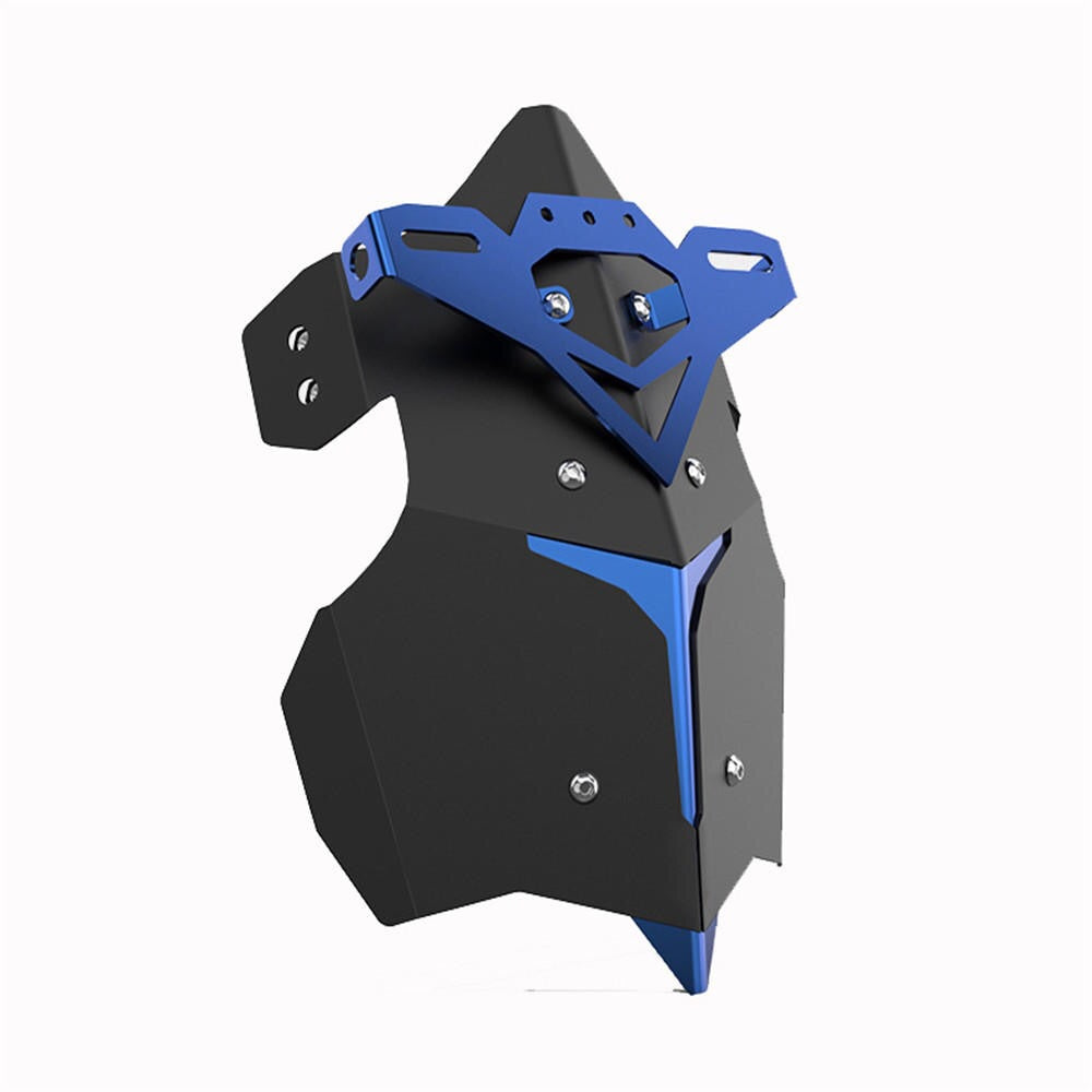 Universal Metal Motorcycle Mudguard Fender Cover Rear Wheel Splash Guard - Blue