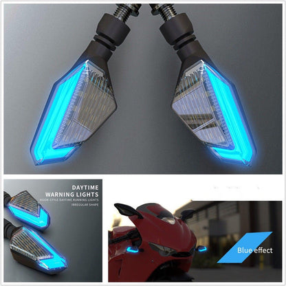 12V Motorcycle LED Turn Signal Lights Daytime Light Brightness DRL - Blue