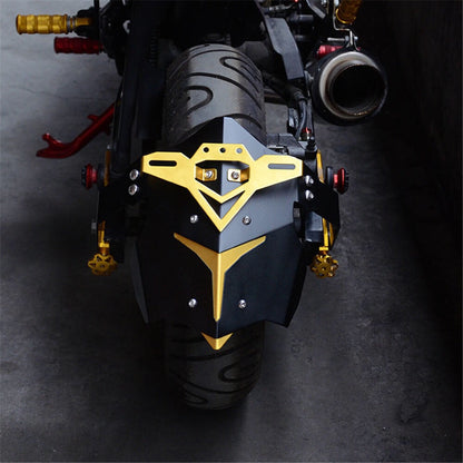 Universal Metal Motorcycle Mudguard Fender Cover Rear Wheel Splash Guard - Blue