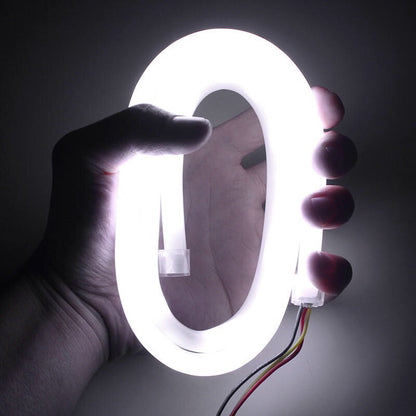 Pair 60cm LED Flexible Soft Tube Guide Car Strip White DRL&Amber Turn Signal Light