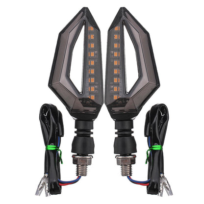 monster eye type 2 Pair 12V Universal Motorcycle LED Tail lights Brake Lights Turn Signal Indicator Lights - Yellow