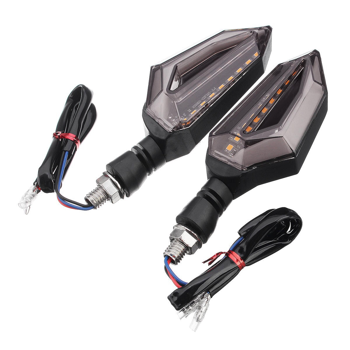 monster eye type 2 Pair 12V Universal Motorcycle LED Tail lights Brake Lights Turn Signal Indicator Lights - Yellow