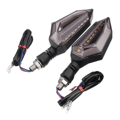 monster eye type 2 Pair 12V Universal Motorcycle LED Tail lights Brake Lights Turn Signal Indicator Lights - Yellow
